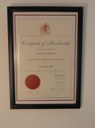 Ian Henderson's RICS Membership Certificate